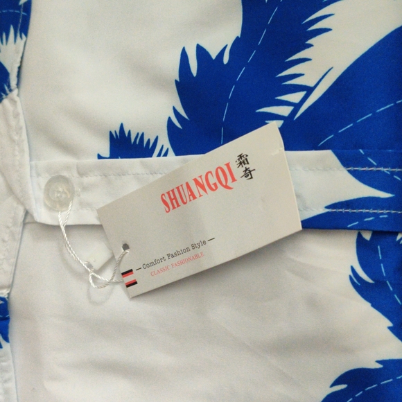 ✔️Mens Hawaiian Tropical Beach Short Sleeve - Picture 4 of 6